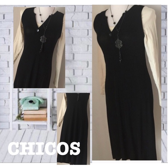 Chico's Dresses & Skirts - CHICOS TRAVELERS LINE BLACK DRESS
